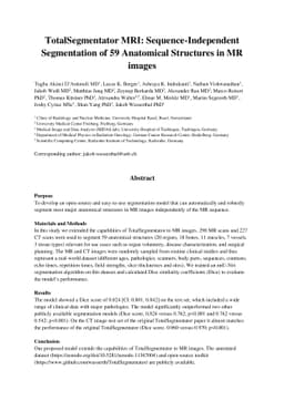 TotalSegmentator MRI: Robust Sequence-independent Segmentation of Multiple Anatomic Structures in MRI