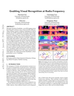 Enabling Visual Recognition at Radio Frequency