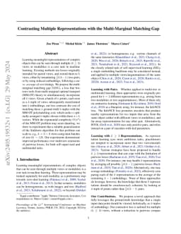 Contrasting Multiple Representations with the Multi-Marginal Matching
  Gap