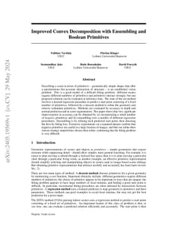 Improved Convex Decomposition with Ensembling and Boolean Primitives