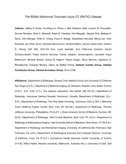 The RSNA Abdominal Traumatic Injury CT (RATIC) Dataset