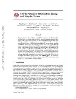 SVFT: Parameter-Efficient Fine-Tuning with Singular Vectors