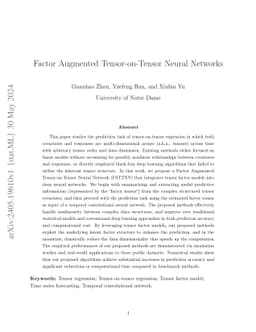 Factor Augmented Tensor-on-Tensor Neural Networks