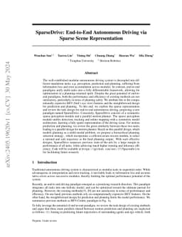 SparseDrive: End-to-End Autonomous Driving via Sparse Scene
  Representation