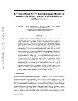 Leveraging Open-Source Large Language Models for encoding Social
  Determinants of Health using an Intelligent Router