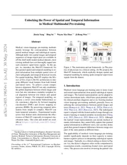 Unlocking the Power of Spatial and Temporal Information in Medical
  Multimodal Pre-training