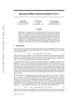Bayesian Online Natural Gradient (BONG)