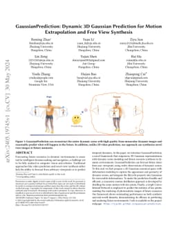 GaussianPrediction: Dynamic 3D Gaussian Prediction for Motion
  Extrapolation and Free View Synthesis