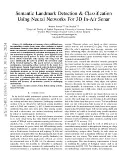 Semantic Landmark Detection & Classification Using Neural Networks For
  3D In-Air Sonar