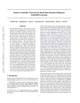 Fourier Controller Networks for Real-Time Decision-Making in Embodied
  Learning