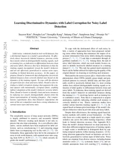 Learning Discriminative Dynamics with Label Corruption for Noisy Label
  Detection