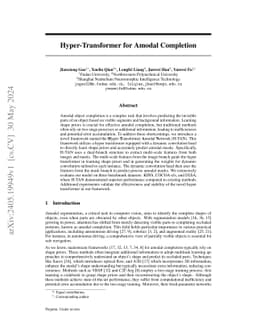 Hyper-Transformer for Amodal Completion