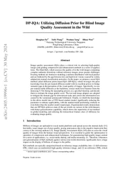 DP-IQA: Utilizing Diffusion Prior for Blind Image Quality Assessment in
  the Wild