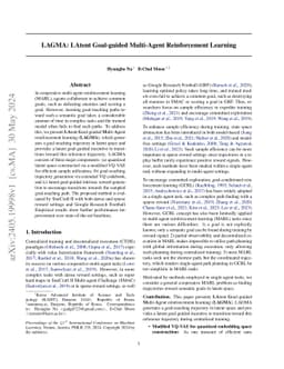 LAGMA: LAtent Goal-guided Multi-Agent Reinforcement Learning