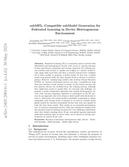 subMFL: Compatiple subModel Generation for Federated Learning in Device
  Heterogenous Environment
