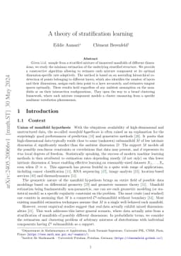 A theory of stratification learning