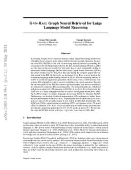 GNN-RAG: Graph Neural Retrieval for Large Language Model Reasoning