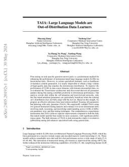 TAIA: Large Language Models are Out-of-Distribution Data Learners