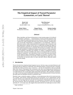 The Empirical Impact of Neural Parameter Symmetries, or Lack Thereof