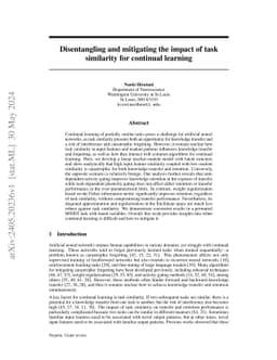 Disentangling and Mitigating the Impact of Task Similarity for Continual
  Learning