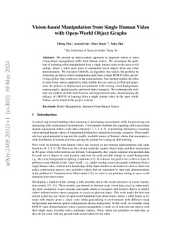 Vision-based Manipulation from Single Human Video with Open-World Object
  Graphs