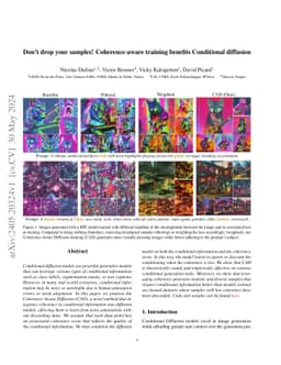 Don't drop your samples! Coherence-aware training benefits Conditional diffusion