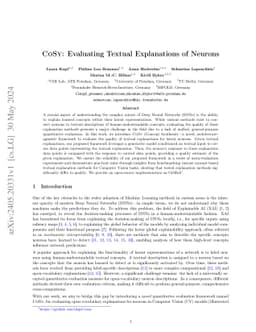 CoSy: Evaluating Textual Explanations of Neurons