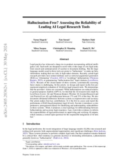 Hallucination-Free? Assessing the Reliability of Leading AI Legal
  Research Tools