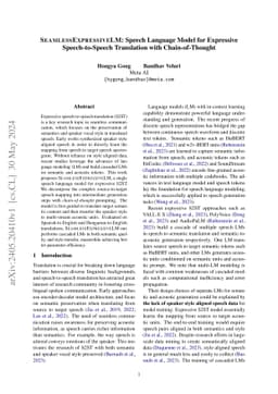 SeamlessExpressiveLM: Speech Language Model for Expressive
  Speech-to-Speech Translation with Chain-of-Thought