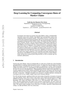Deep Learning for Computing Convergence Rates of Markov Chains