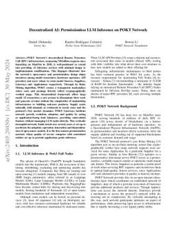 Decentralized AI: Permissionless LLM Inference on POKT Network
