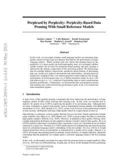 Perplexed by Perplexity: Perplexity-Based Data Pruning With Small
  Reference Models