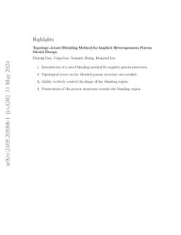 Topology-Aware Blending Method for Implicit Heterogeneous Porous Model
  Design