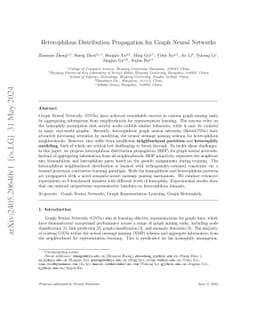 Heterophilous Distribution Propagation for Graph Neural Networks