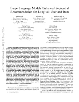 Large Language Models Enhanced Sequential Recommendation for Long-tail
  User and Item