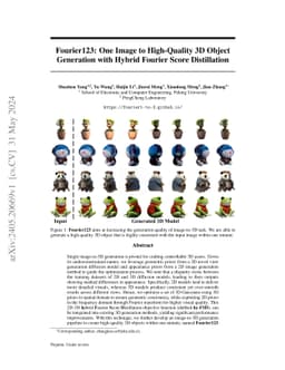 Fourier123: One Image to High-Quality 3D Object Generation with Hybrid
  Fourier Score Distillation