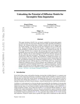 Unleashing the Potential of Diffusion Models for Incomplete Data
  Imputation