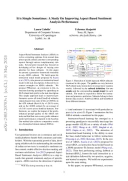 It is Simple Sometimes: A Study On Improving Aspect-Based Sentiment
  Analysis Performance