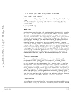 Cyclic image generation using chaotic dynamics