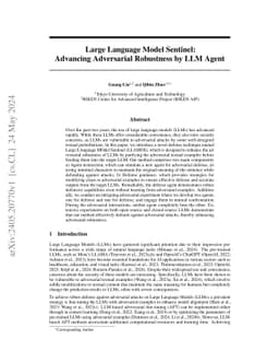 Large Language Model Sentinel: LLM Agent for Adversarial Purification