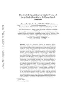 Distributed Simulation for Digital Twins of Large-Scale Real-World
  DiffServ-Based Networks