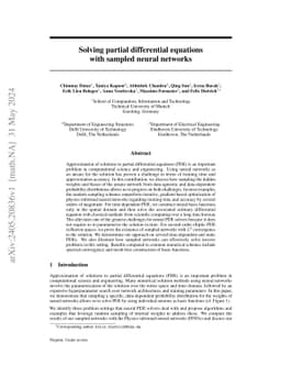 Solving partial differential equations with sampled neural networks