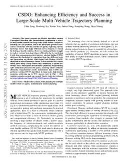 CSDO: Enhancing Efficiency and Success in Large-Scale Multi-Vehicle
  Trajectory Planning