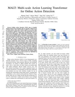 MALT: Multi-scale Action Learning Transformer for Online Action
  Detection