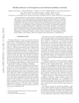 Flexible inference in heterogeneous and attributed multilayer networks
