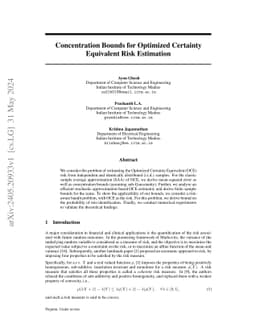 Concentration Bounds for Optimized Certainty Equivalent Risk Estimation