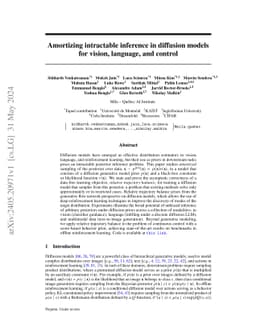 Amortizing intractable inference in diffusion models for vision, language, and control