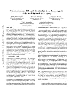 Communication-Efficient Distributed Deep Learning via Federated Dynamic
  Averaging