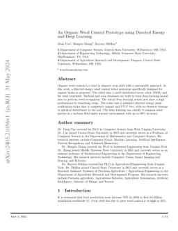 An Organic Weed Control Prototype using Directed Energy and Deep
  Learning