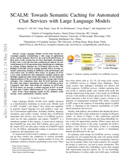 SCALM: Towards Semantic Caching for Automated Chat Services with Large
  Language Models
